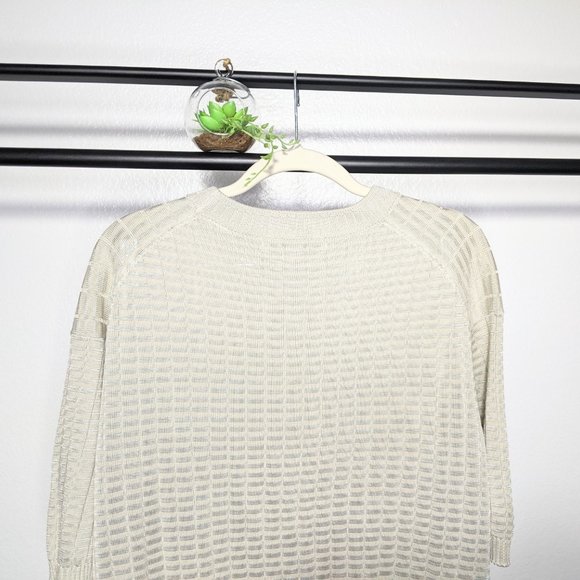 Pronto Uomo Tan Silk Tencel Blend Ribbed Sweater - Picture 5 of 6